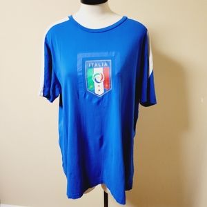 Puma blue Italia soccer tee size xl